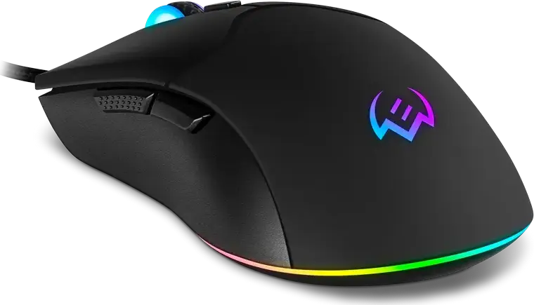 SVEN RX-G840 Wired Gaming Mouse, USB Interface, Optical Sensor 200-7200 DPI, 6 Programmable Buttons with Macros, RGB Backlight, On-board Memory, Braided Cable, Black