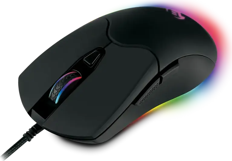 SVEN RX-G840 Wired Gaming Mouse, USB Interface, Optical Sensor 200-7200 DPI, 6 Programmable Buttons with Macros, RGB Backlight, On-board Memory, Braided Cable, Black