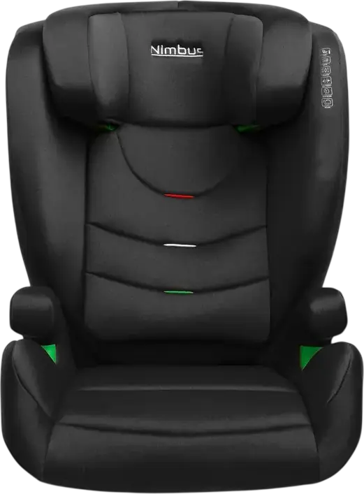 Caretero Nimbus Car Seat Group 2/3, Black, i-Size ECE R129, 15-36 kg, 100-150 cm, 4-12 Years, Isofix and Belt Installation, 11-Position Adjustable Headrest