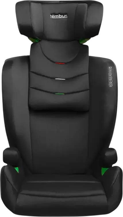 Caretero Nimbus Car Seat Group 2/3, Black, i-Size ECE R129, 15-36 kg, 100-150 cm, 4-12 Years, Isofix and Belt Installation, 11-Position Adjustable Headrest