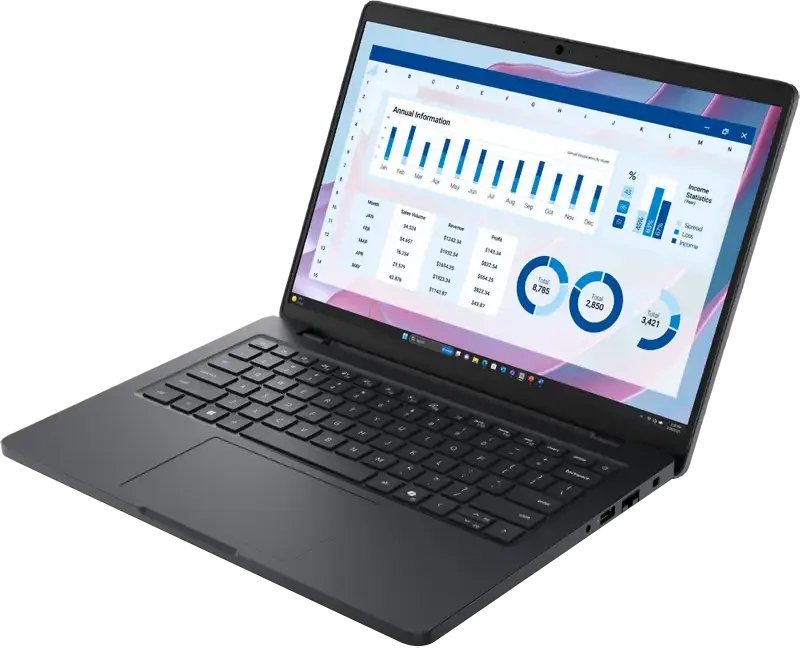 Laptop Business Dell Pro Max 14 MC14255, AMD Ryzen AI 9 HX PRO 370, 32GB LPDDR5X, SSD 1TB, Ecran 14" QHD+ 120Hz IPS, Radeon 890M, Win 11 Pro, Fibra de Carbon