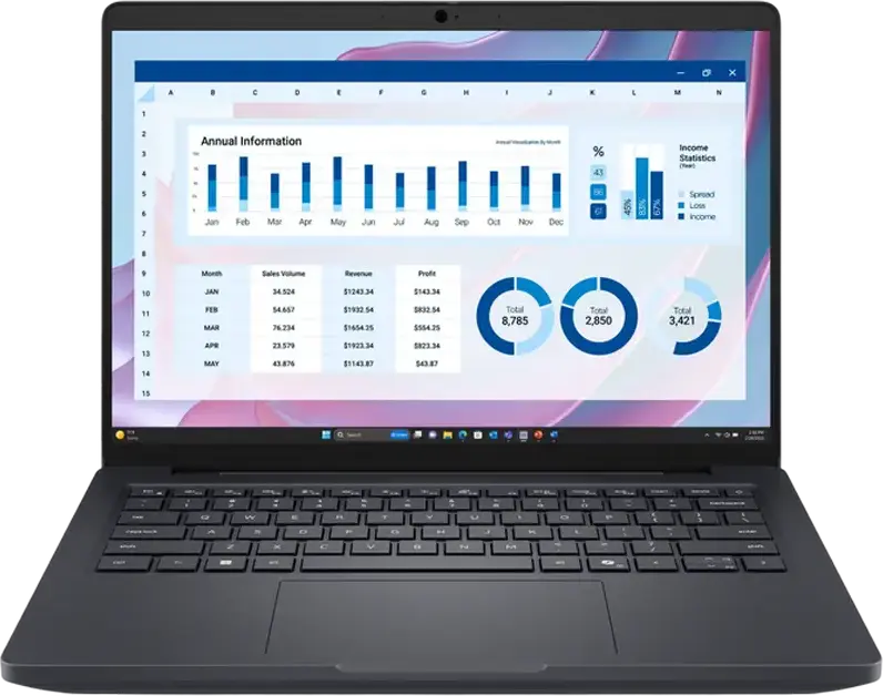 Laptop Business Dell Pro Max 14 MC14255, AMD Ryzen AI 9 HX PRO 370, 32GB LPDDR5X, SSD 1TB, Ecran 14" QHD+ 120Hz IPS, Radeon 890M, Win 11 Pro, Fibra de Carbon
