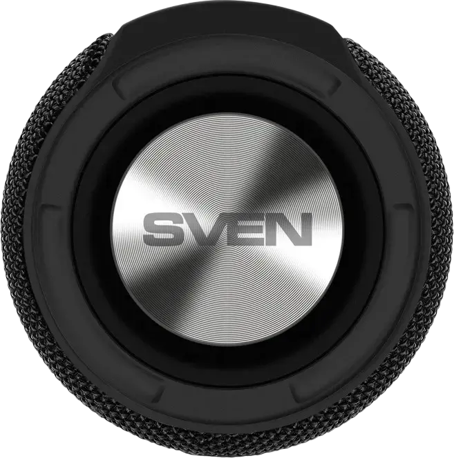 Sistem Difuzor Portabil Multimedia SVEN PS-215, Putere 12W RMS, Rezistent la Apă IPX6, Bluetooth, TWS, Radio FM, microSD/USB, USB Type-C, Culoare: Negru