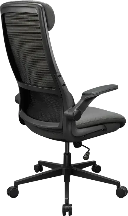 Scaun Gaming Cougar Stryder CGR-STD-GRB, Material Textil Imitare In si Plasa, Cotier Flip-up, Suport Lombar Ergonomic, Clasa 4 Gas Lift, Gri
