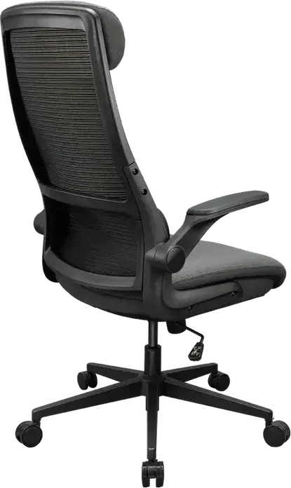 Scaun Gaming Cougar Stryder CGR-STD-GRB, Material Textil Imitare In si Plasa, Cotier Flip-up, Suport Lombar Ergonomic, Clasa 4 Gas Lift, Gri