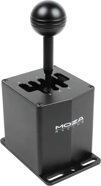 MOZA HGP Shifter - 7+1 H-Pattern Gearbox, CNC Aviation-Grade Aluminum, 15-bit Non-Contact Angle Sensor, Intelligent Downshift System, Black