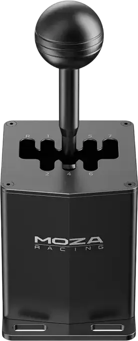 MOZA HGP Shifter - 7+1 H-Pattern Gearbox, CNC Aviation-Grade Aluminum, 15-bit Non-Contact Angle Sensor, Intelligent Downshift System, Black