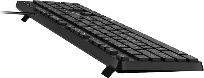 Genius KB-117S Wired USB Membrane Keyboard, Color: Black, Chocolate-style Silent Keys, Dedicated AI Copilot Key, 12 Shortcut Keys, Palm Rest