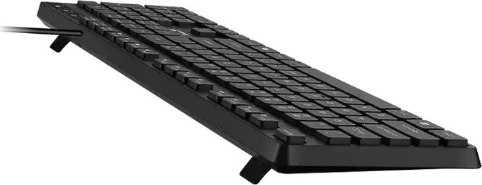 Genius KB-117S Wired USB Membrane Keyboard, Color: Black, Chocolate-style Silent Keys, Dedicated AI Copilot Key, 12 Shortcut Keys, Palm Rest