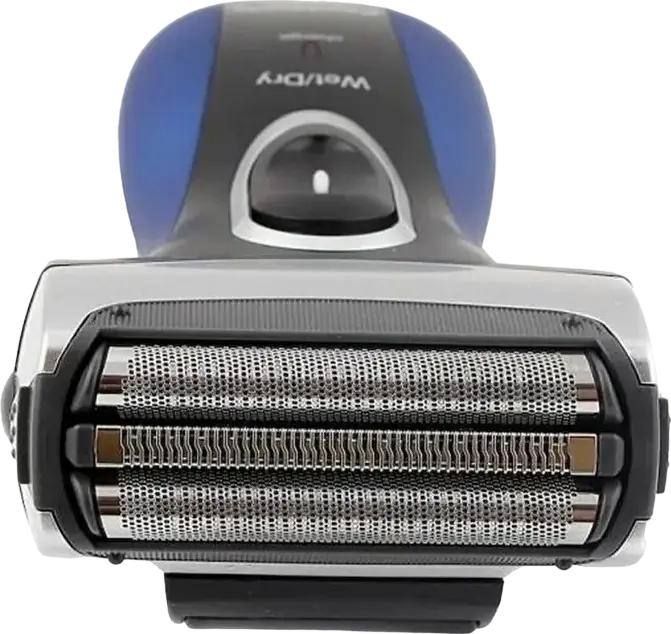 Aparat de ras electric Panasonic ES6002 cu sita, Wet & Dry Impermeabil, 3 Capete de Ras, Trimer Integrat, Baterie Reincarcabila Ni-Mh, Albastru-Negru, 1 Accesoriu