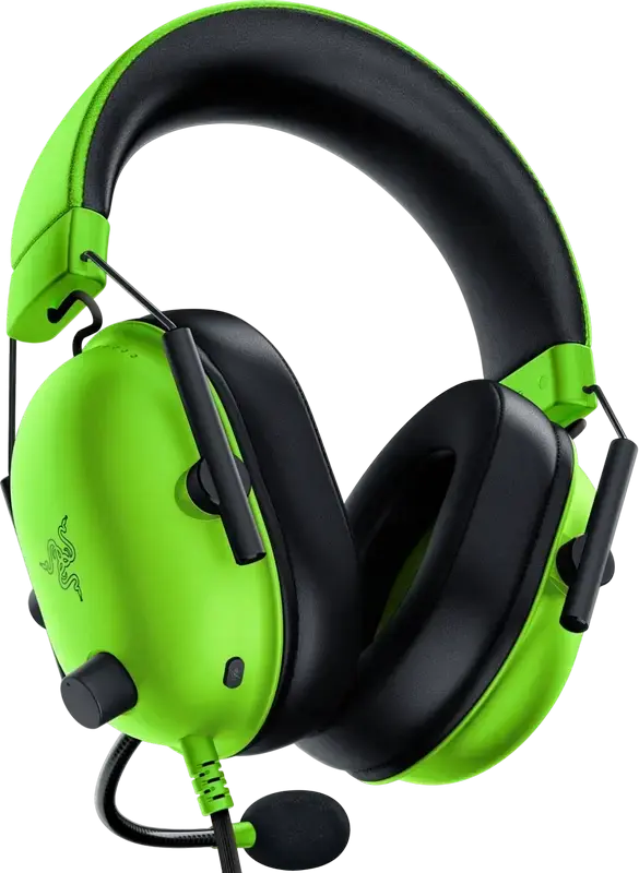 Casca Gaming Razer BlackShark V2 X cu fir - Verde, Drivere TriForce 50mm, Microfon Cardioid HyperClear, Sunet Surround 7.1, Perne din spumă cu memorie, Jack 3.5mm