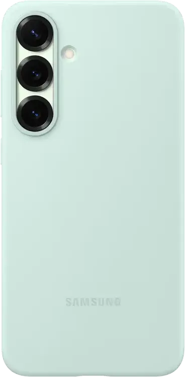 Samsung Silicone Cover Mint for Galaxy S25+, Soft-Touch Protective Case with Precise Cutouts, Slim Fit Back and Side Protection