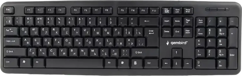 Tastatură Gembird KB-U-103-RU, Cu fir, Negru