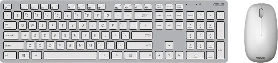 Set Tastatură + Mouse ASUS W5000, Fără fir, Alb