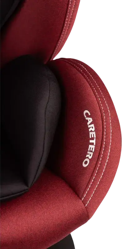 Caretero Securo 360 Rotating Car Seat, Burgundy, Polyester-Bamboo, i-Size ECE R129/02, ISOFIX & Top Tether, Group 0+/1/2/3 for 40-150 cm (0-36 kg), SIP Protection, Memory Foam