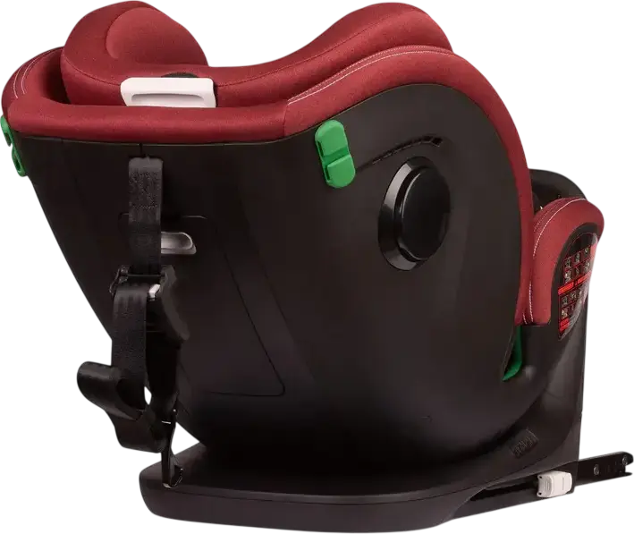 Caretero Securo 360 Rotating Car Seat, Burgundy, Polyester-Bamboo, i-Size ECE R129/02, ISOFIX & Top Tether, Group 0+/1/2/3 for 40-150 cm (0-36 kg), SIP Protection, Memory Foam