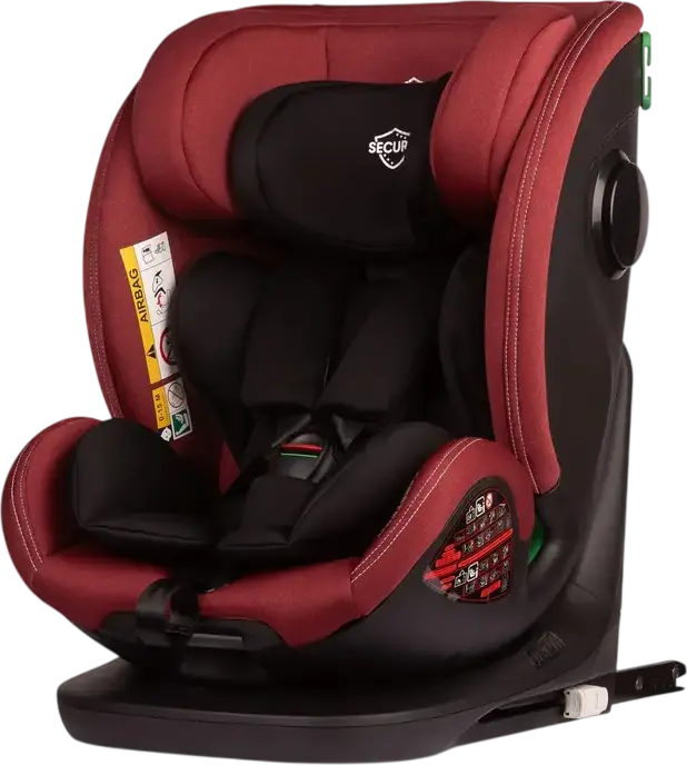 Scaun auto Caretero Securo, Grupa 0+/1/2/3 (0-36 kg), Bordo