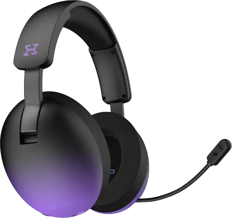 Căști gaming HATOR Hellyberry HH30 Pro, Fără fir, Negru  | Violet