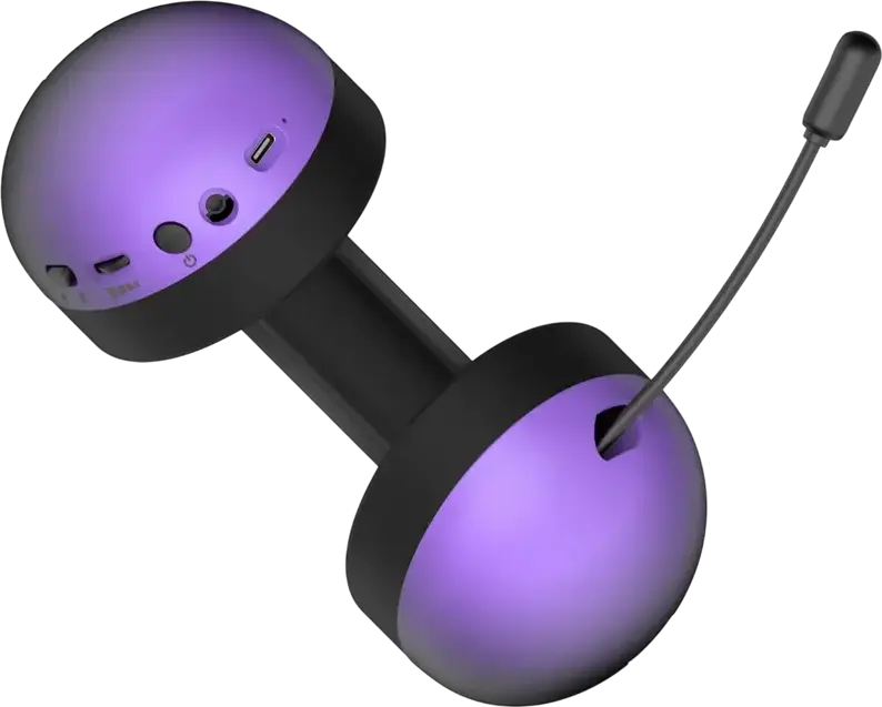 HATOR Hellyberry HH30 Pro Wireless Gaming Headset, Black/Purple, Tri-mode Connectivity (2.4GHz, Bluetooth 6.0, Wired), 50mm Drivers, 80h Battery, Cooling Gel Earpads