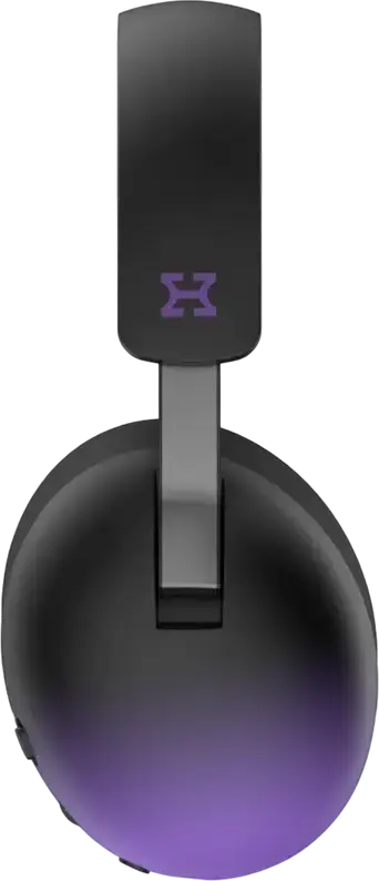 HATOR Hellyberry HH30 Pro Wireless Gaming Headset, Black/Purple, Tri-mode Connectivity (2.4GHz, Bluetooth 6.0, Wired), 50mm Drivers, 80h Battery, Cooling Gel Earpads