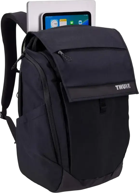 Rucsac Thule Paramount 27L pentru Laptop - Nylon 420D Rezistent la Apă, Compatibil cu Laptop până la 15.6" și Tabletă 10.5", Fermoare YKK, Negru