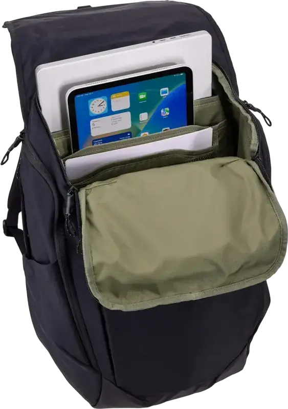 Rucsac Thule Paramount 27L pentru Laptop - Nylon 420D Rezistent la Apă, Compatibil cu Laptop până la 15.6" și Tabletă 10.5", Fermoare YKK, Negru