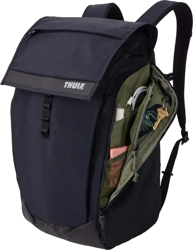 Rucsac Thule Paramount 27L pentru Laptop - Nylon 420D Rezistent la Apă, Compatibil cu Laptop până la 15.6" și Tabletă 10.5", Fermoare YKK, Negru