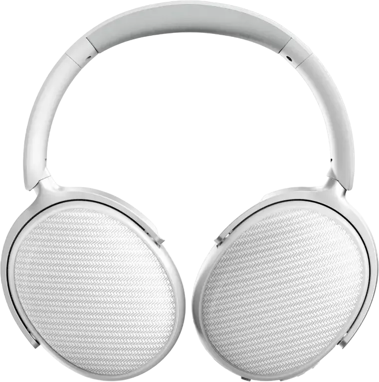 A4Tech BH350C Wireless Over-Ear Headset, White, Bluetooth 5.3, Active Noise Cancelling ANC, ENC Microphone, 50h Battery, 40mm Hybrid Drivers, Foldable Design