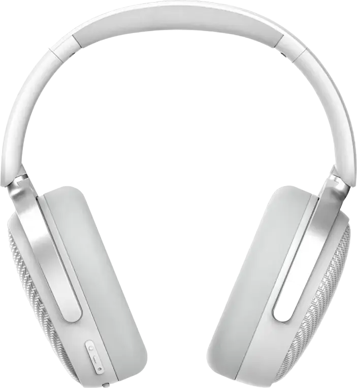 A4Tech BH350C Wireless Over-Ear Headset, White, Bluetooth 5.3, Active Noise Cancelling ANC, ENC Microphone, 50h Battery, 40mm Hybrid Drivers, Foldable Design
