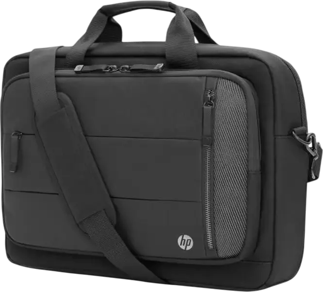 HP Renew Executive 16.1-inch Laptop Bag 6B8Y2AA, Recycled Polyester, Water Resistant, RFID-blocking Pocket, USB-C Port, Expandable Compartment, Black