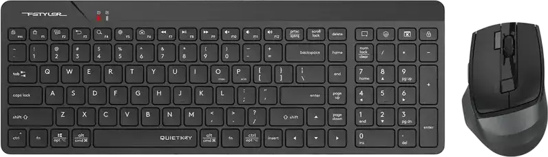 Set Tastatură + Mouse A4Tech FG2400 Air2, Fără fir, Negru