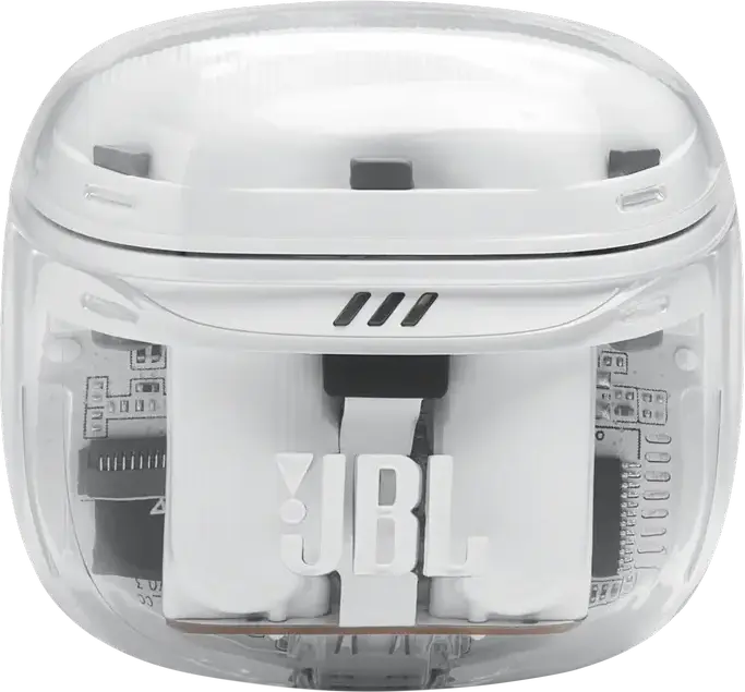 Casca JBL Tune Flex 2 Ghost True Wireless, Albă, Drivere Dinamice 12mm, Anulare Adaptivă a Zgomotului ANC, Baterie 48h, Rezistență IP54, Sunet Spatial