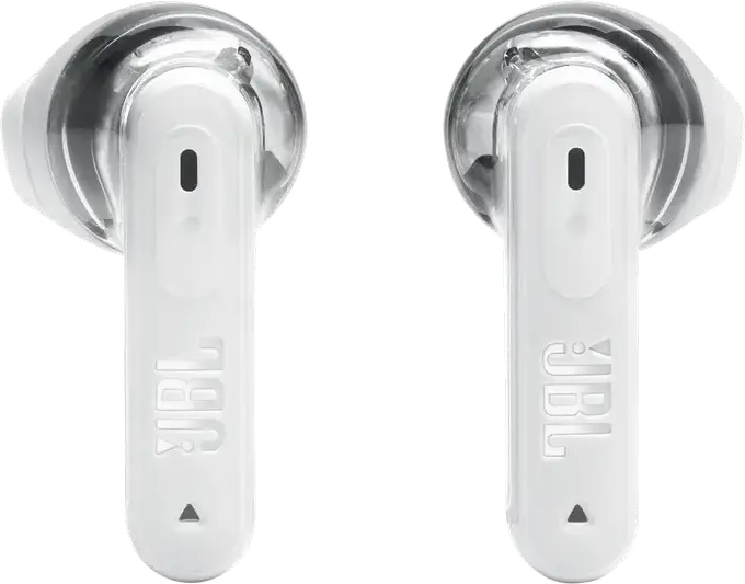 Casca JBL Tune Flex 2 Ghost True Wireless, Albă, Drivere Dinamice 12mm, Anulare Adaptivă a Zgomotului ANC, Baterie 48h, Rezistență IP54, Sunet Spatial