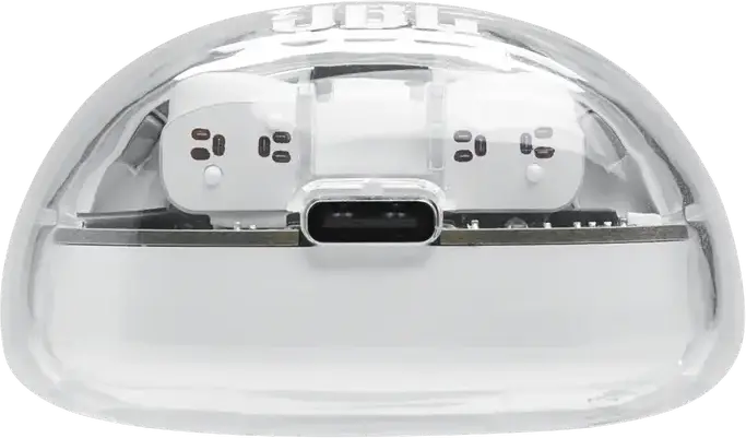 Casca JBL Tune Flex 2 Ghost True Wireless, Albă, Drivere Dinamice 12mm, Anulare Adaptivă a Zgomotului ANC, Baterie 48h, Rezistență IP54, Sunet Spatial