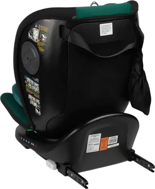 Caretero Mokki i-Size 360 Rotating Car Seat, Green, ECE R129/02, ISOFIX & TopTether, 0-36 kg, 40-150 cm, 5-Point Harness, 7-Step Headrest, 0+/1/2/3 Groups