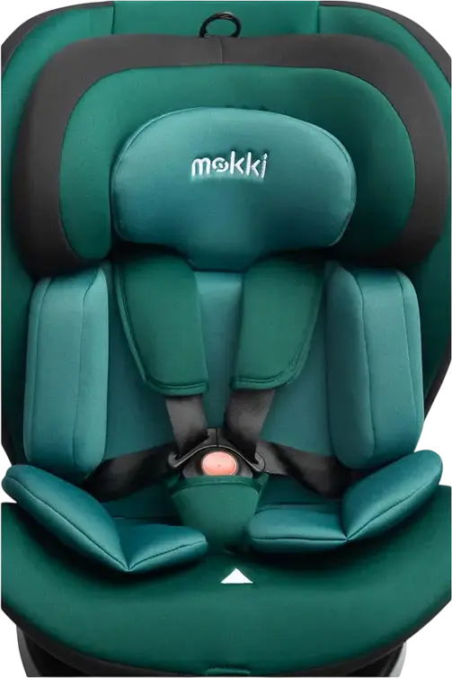 Caretero Mokki i-Size 360 Rotating Car Seat, Green, ECE R129/02, ISOFIX & TopTether, 0-36 kg, 40-150 cm, 5-Point Harness, 7-Step Headrest, 0+/1/2/3 Groups