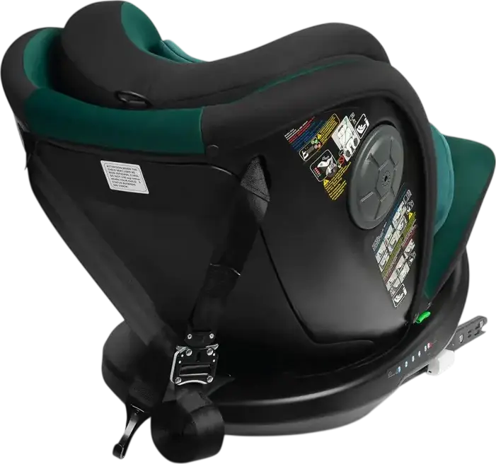 Caretero Mokki i-Size 360 Rotating Car Seat, Green, ECE R129/02, ISOFIX & TopTether, 0-36 kg, 40-150 cm, 5-Point Harness, 7-Step Headrest, 0+/1/2/3 Groups