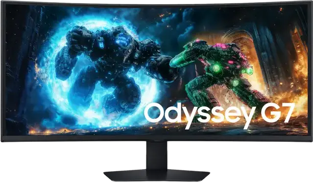 Monitor Gaming Curbat Samsung Odyssey G7 G75F 39.6", WUHD 5120x2160, Panou VA, 180Hz, 1ms, 1000R, HDR600, FreeSync Premium Pro, Iluminare RGB, Negru