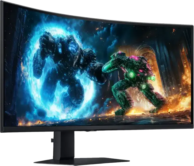 Monitor Gaming Curbat Samsung Odyssey G7 G75F 39.6", WUHD 5120x2160, Panou VA, 180Hz, 1ms, 1000R, HDR600, FreeSync Premium Pro, Iluminare RGB, Negru