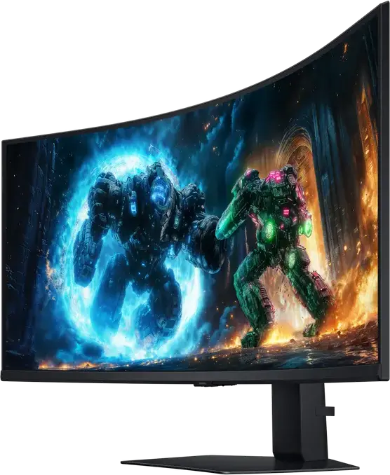 Monitor Gaming Curbat Samsung Odyssey G7 G75F 39.6", WUHD 5120x2160, Panou VA, 180Hz, 1ms, 1000R, HDR600, FreeSync Premium Pro, Iluminare RGB, Negru