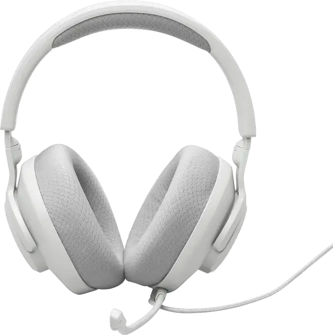 JBL Quantum 100M2 Wired Over-Ear Gaming Headset - White, with QuantumSOUND Signature, Detachable Boom Microphone, Memory Foam Ear Cushions, 3.5mm Jack