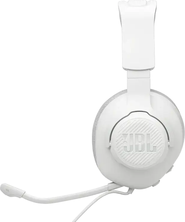 JBL Quantum 100M2 Wired Over-Ear Gaming Headset - White, with QuantumSOUND Signature, Detachable Boom Microphone, Memory Foam Ear Cushions, 3.5mm Jack