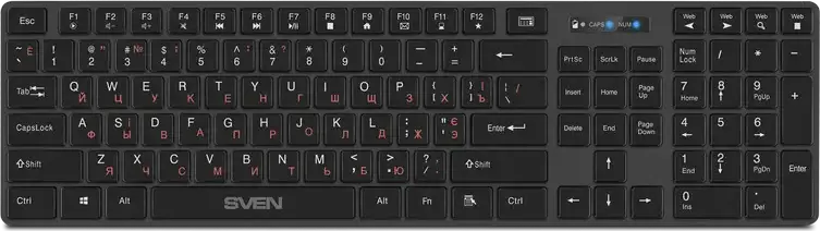 Tastatură SVEN E5300W, Fără fir, Negru