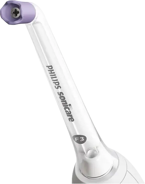 Philips Sonicare Power Flosser HX3062/00 Quad Stream Nozzles (2 pcs) with Soft Rubber Gum Protection, Click on/off Attachment, White