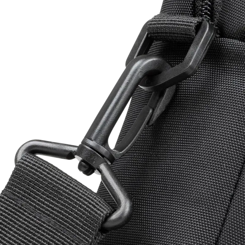 Rivacase 7521 Alpendorf Laptop Bag for 13.3-14 inch Laptops, Water Resistant Recycled Polyester (rPET) Case with Padded Neoprene Compartment and Shoulder Strap, Black