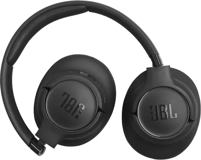 JBL Tune 730BT Wireless Over-Ear Headphones, Black, Pure Bass Sound, 40mm Drivers, Up to 76h Battery, Fast Charging, Multi-point Connection, Foldable