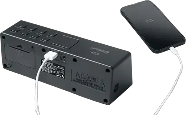 Radio Ceas Muse M-173 CMT cu Bluetooth, NFC, Radio FM PLL cu 20 de Preselectări, Dual Alarmă, Port Încărcare USB și Intrări Aux, Culoare: Gri