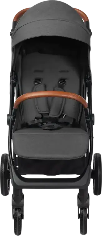Caretero Elma Baby Stroller, Dark Gray, 0 Months to 4 Years, Max 22kg, EVA Shock-Absorbing Wheels, 5-Point Harness, Adjustable Seat, Rain and Foot Covers Included