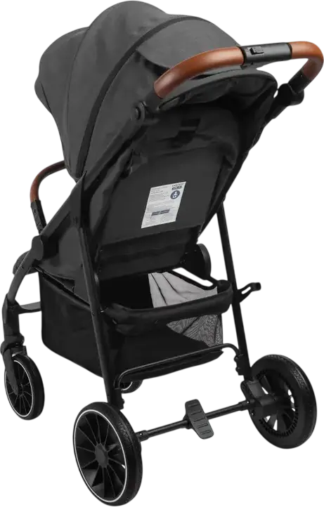 Caretero Elma Baby Stroller, Dark Gray, 0 Months to 4 Years, Max 22kg, EVA Shock-Absorbing Wheels, 5-Point Harness, Adjustable Seat, Rain and Foot Covers Included