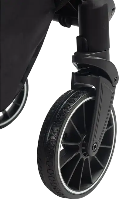 Caretero Elma Baby Stroller, Dark Gray, 0 Months to 4 Years, Max 22kg, EVA Shock-Absorbing Wheels, 5-Point Harness, Adjustable Seat, Rain and Foot Covers Included